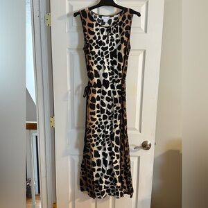 Liz Claiborne L Leopard Print Sleeveless Dress
